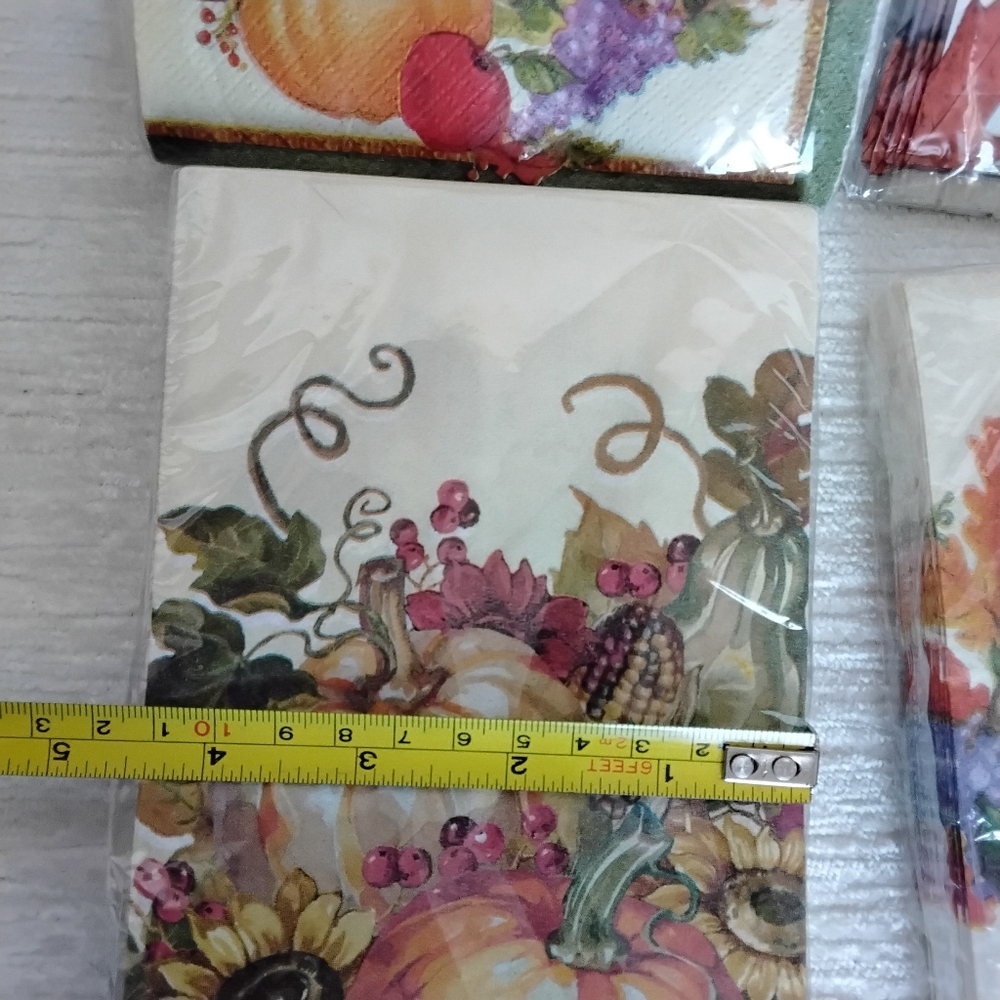 Autumn Harvest and Leaf Party Print Napkin And Treat Bags Bundle - Picture 8 of 11